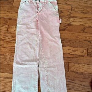 Forever 21 Light Pink Straight Leg Jeans